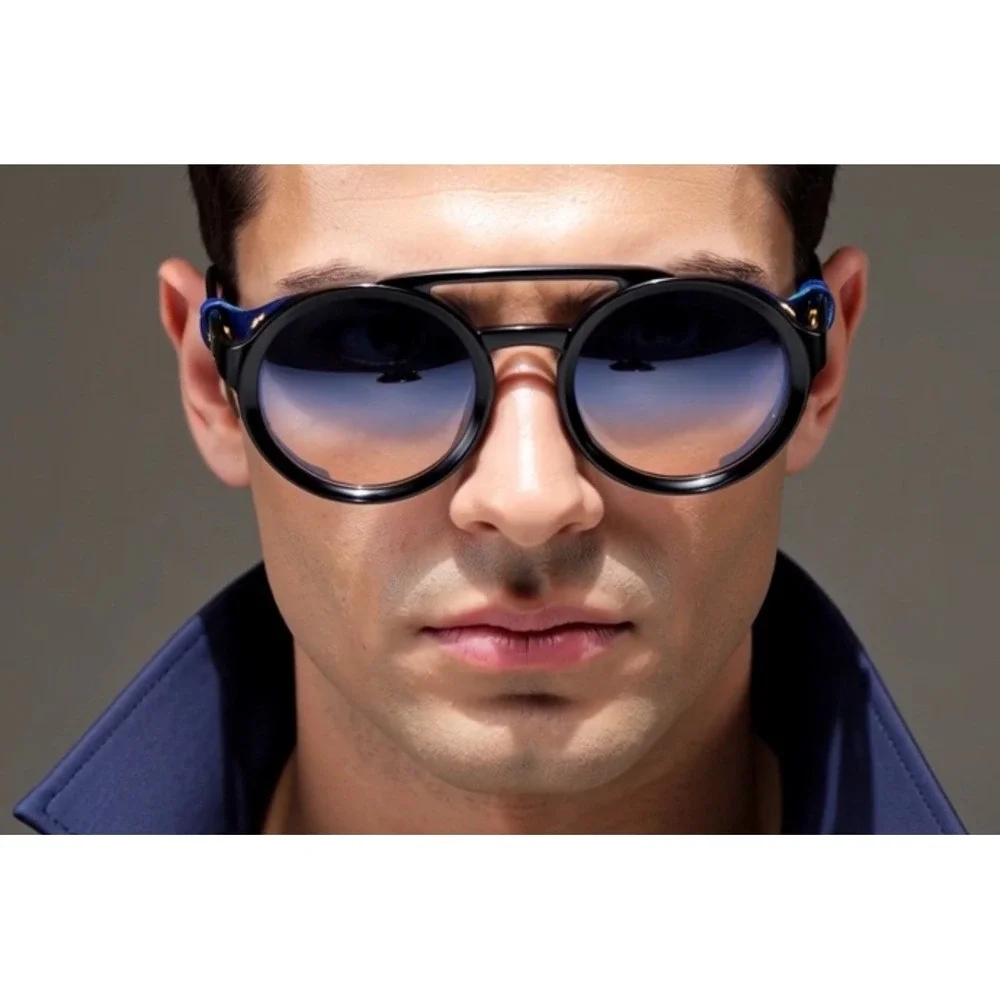 Men Sunglasses Blue Gradient Lens Modern UV400 Outdoor Gafas Lentes Para Humbres
